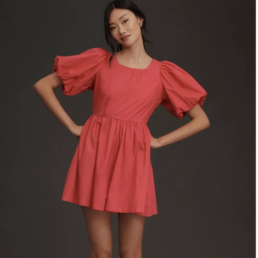 Anthropologie Puff-Sleeve Romper